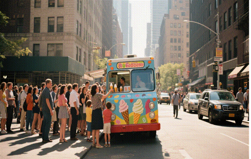Ice cream queue