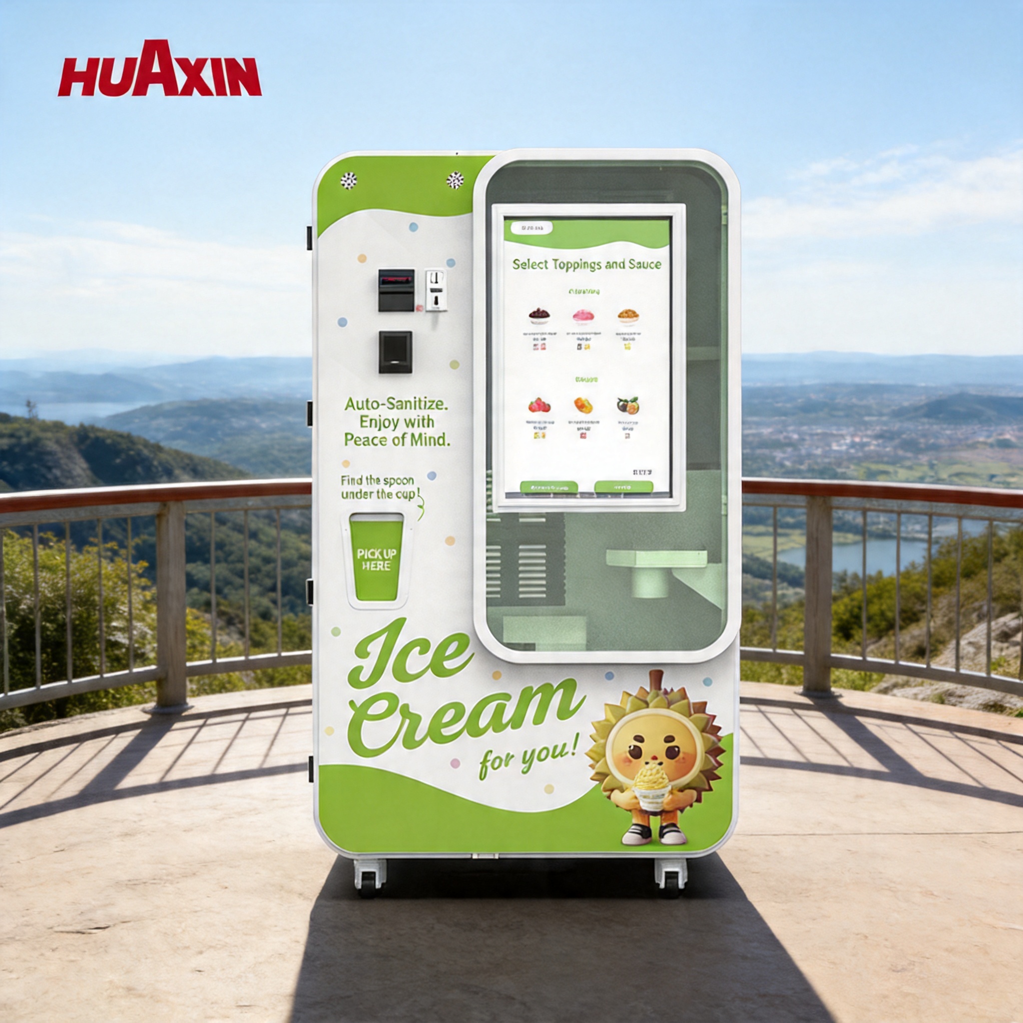 تحويل 0.91 متر مربع إلى مركز ربح 24/7: محطة الآيس كريم الروبوتية HUAXIN B83 Max